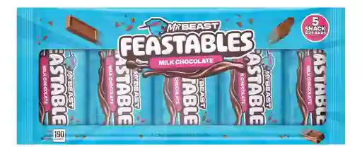 Mr Beast Feastables Chocolatina Milk Chocolate 35g X 5 Unidades