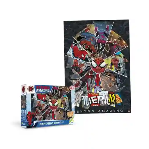 Rompecabezas Juego De Mesa Spiderman Hombre Araña X1000 Piezas Ronda