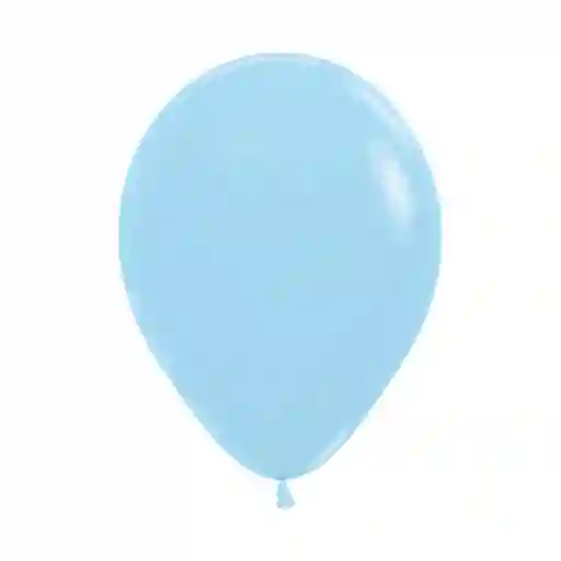 Globos Bombas R-12x12 Latex Redondo Pastel Mate Azul Marca Sempertex