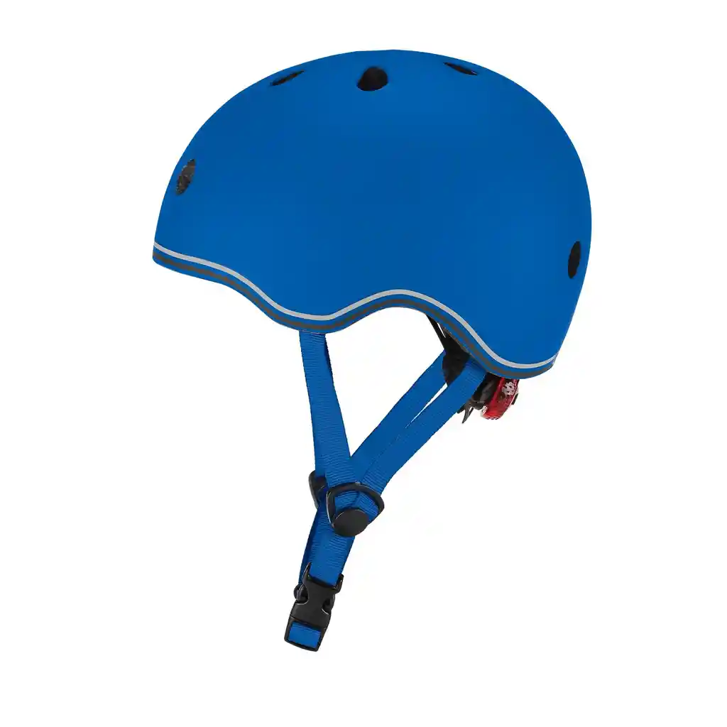 Casco Protector Niños Con Luz Led Ajustable Xxs Xs Azul