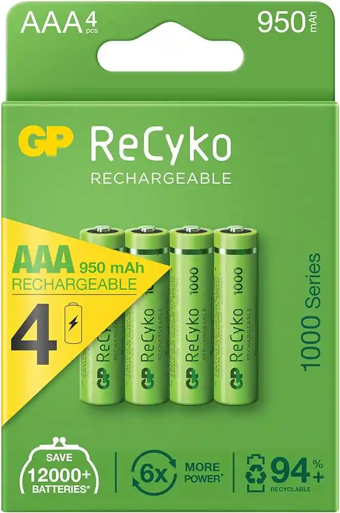 Gp Recyko Aaa - Baterías Recargables Precargadas, Baterías Recargables 950 Mah | Paquete De 4