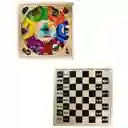 Parques Y Ajedrez Magnetico 50x50cm Puestos En Madera Fichas 6 Paquetes