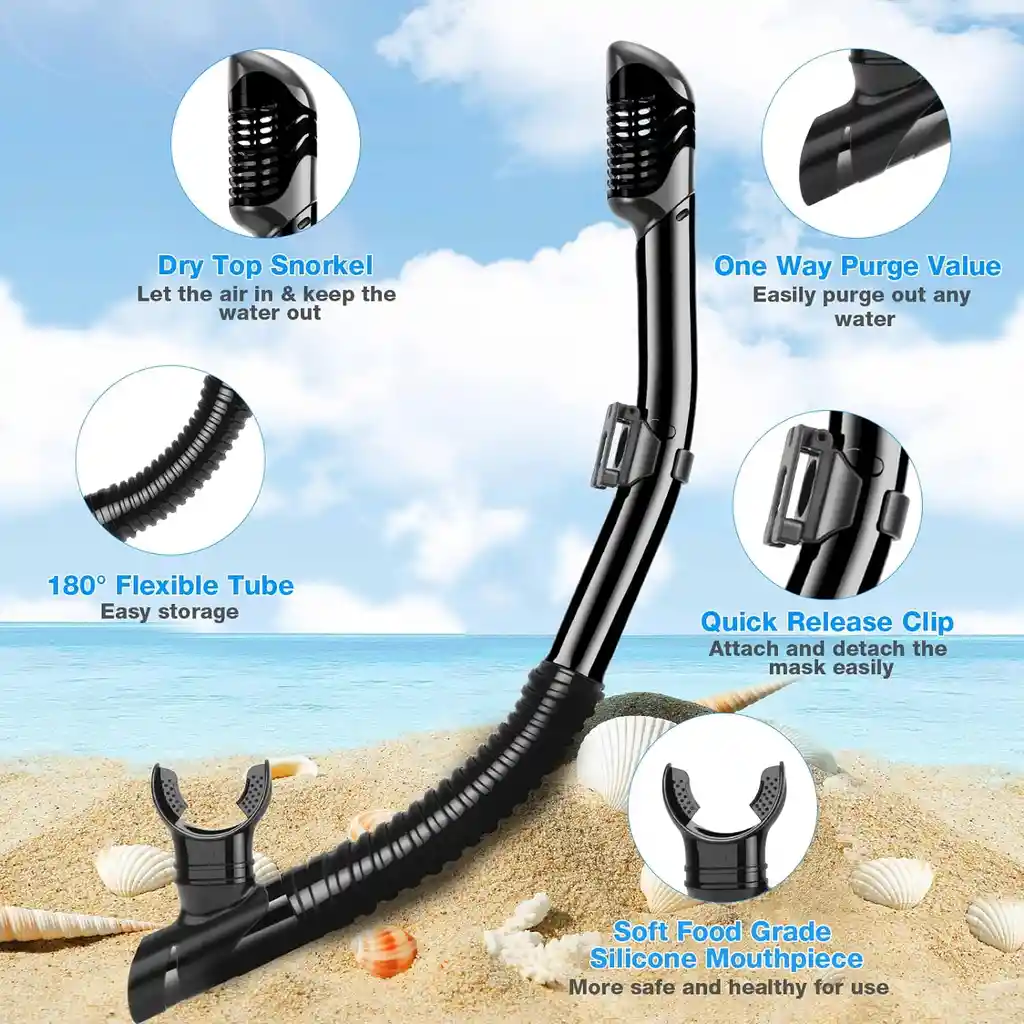 Kit Careta Buceo Gafas Natacion Y Snorkel Profesional