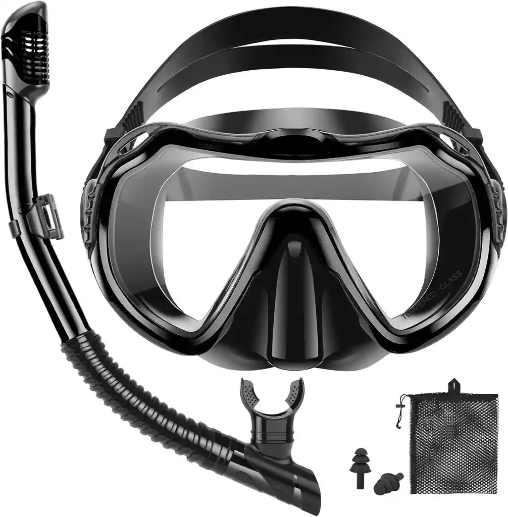 Kit Careta Buceo Gafas Natacion Y Snorkel Profesional