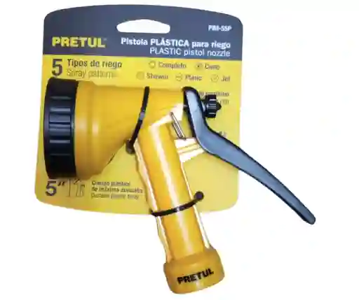 Pistola Jardin 5 Funciones Plastica Cod 22765 Pretul