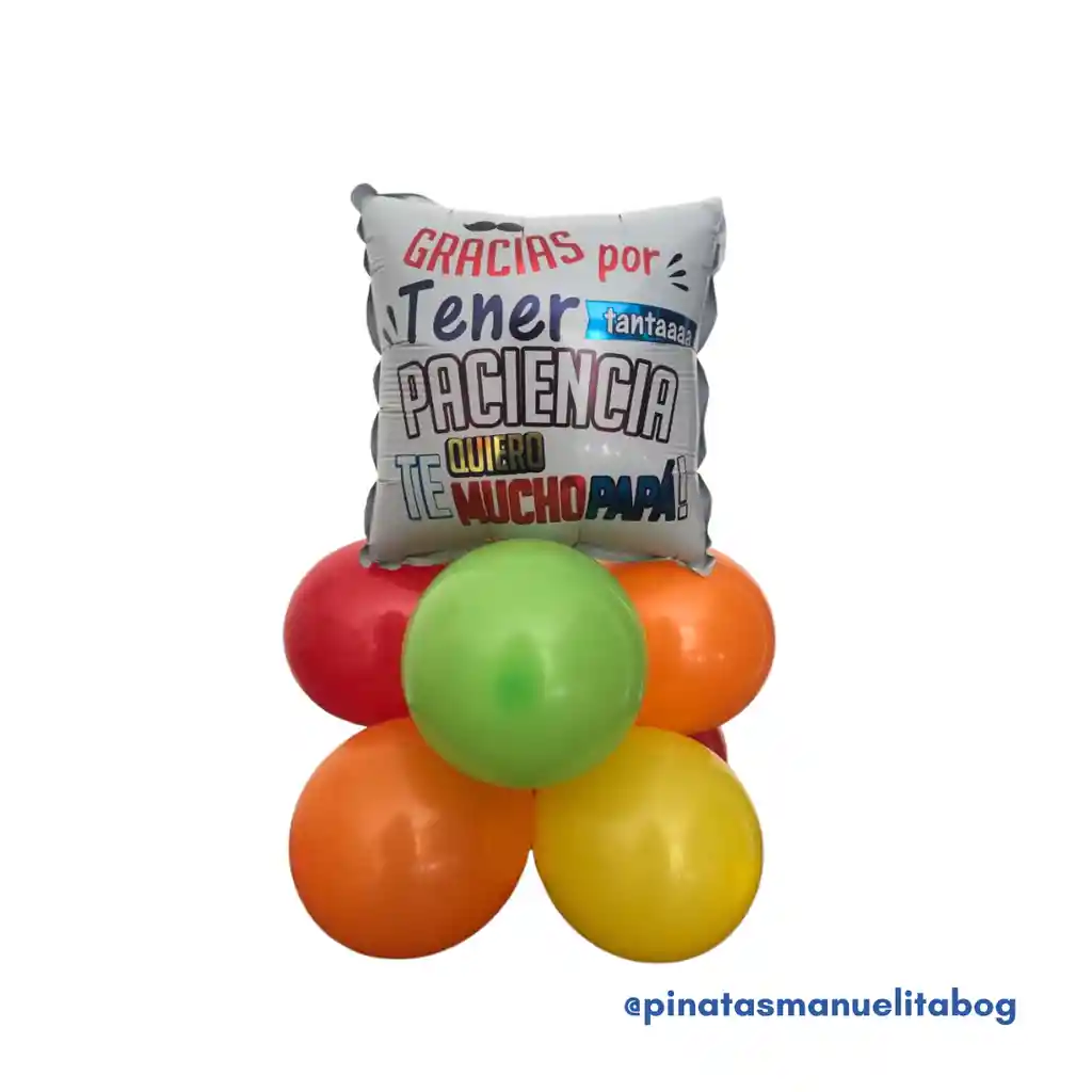 Mini Arreglo Globos Feliz Dia Papa Multicolor