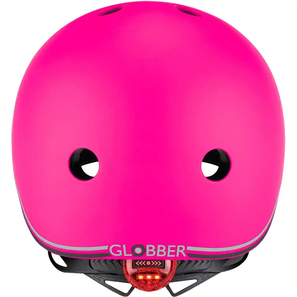 Casco Protector Niños Con Luz Led Ajustable Xxs Xs Rosado