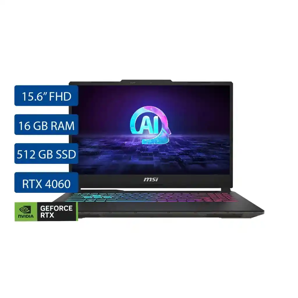 Msi Cyborg 15.6 I7 155h Rtx 4060 6gb Ram 16gb M.2 512gb 120w