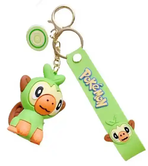 Llavero En Silicona Grookey Verde