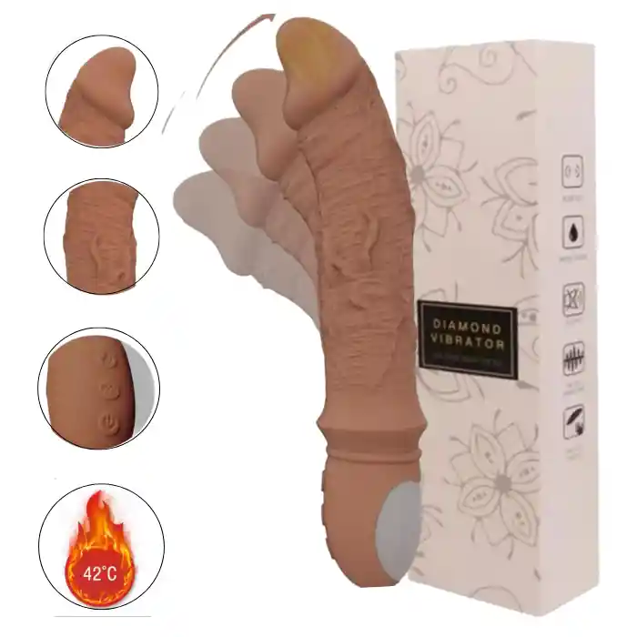 Vibrador Dildo Consolador Estilulador De Punto G Con Calefaccion (recargable)