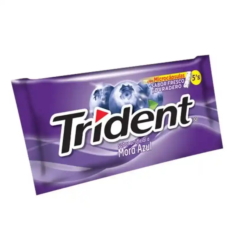 Trident Goma De Mascar Mora Azul X5 Chicles