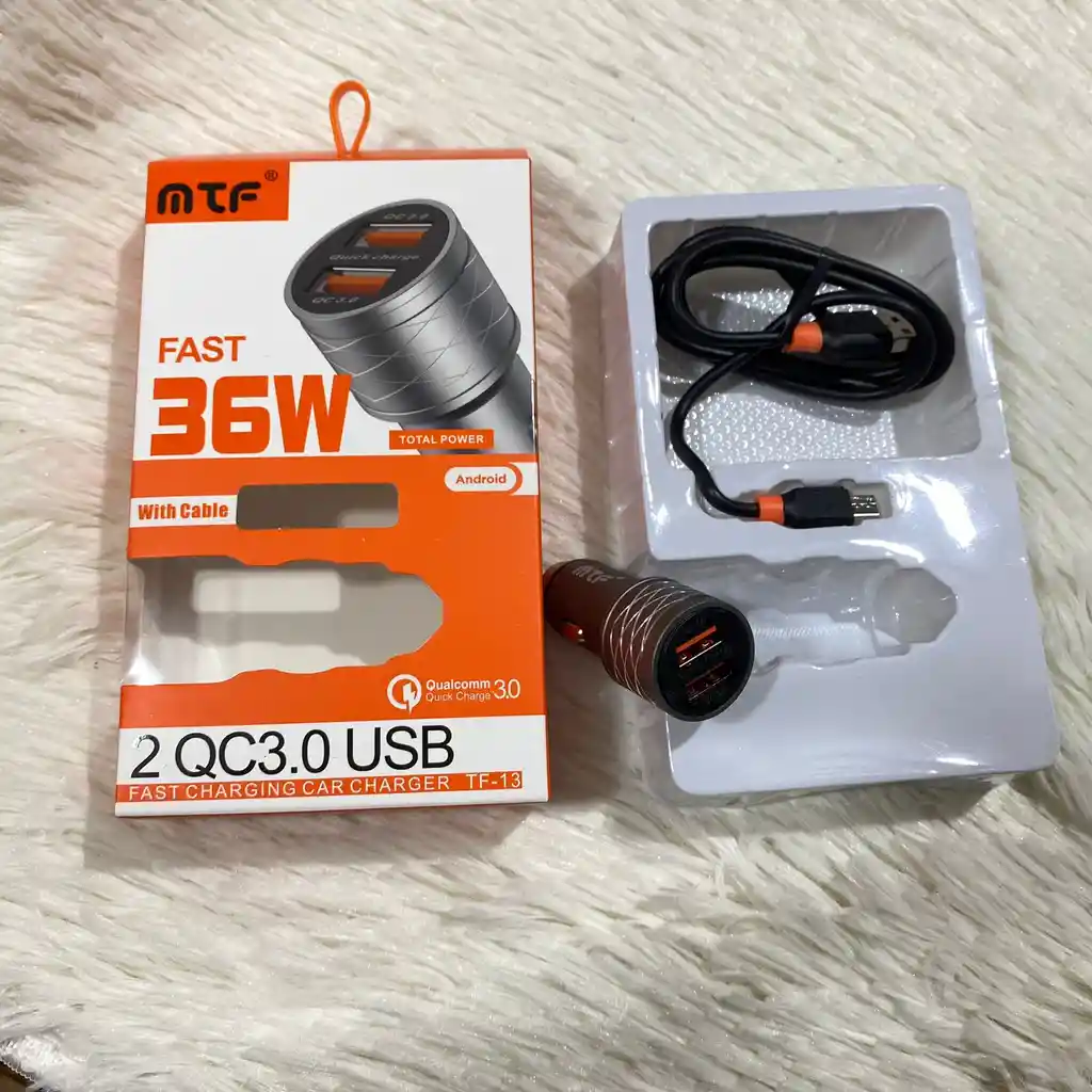Adaptador De Carro 2 Puertos Usb / 36w