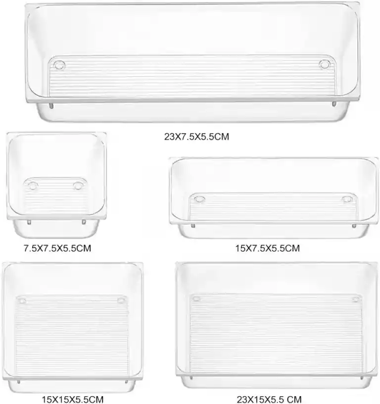 Kit Organizadores De Cajón X5
