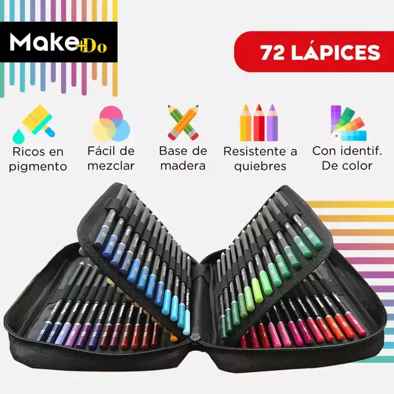 Colores Profesional Make+do Set 72 Unids +estuche