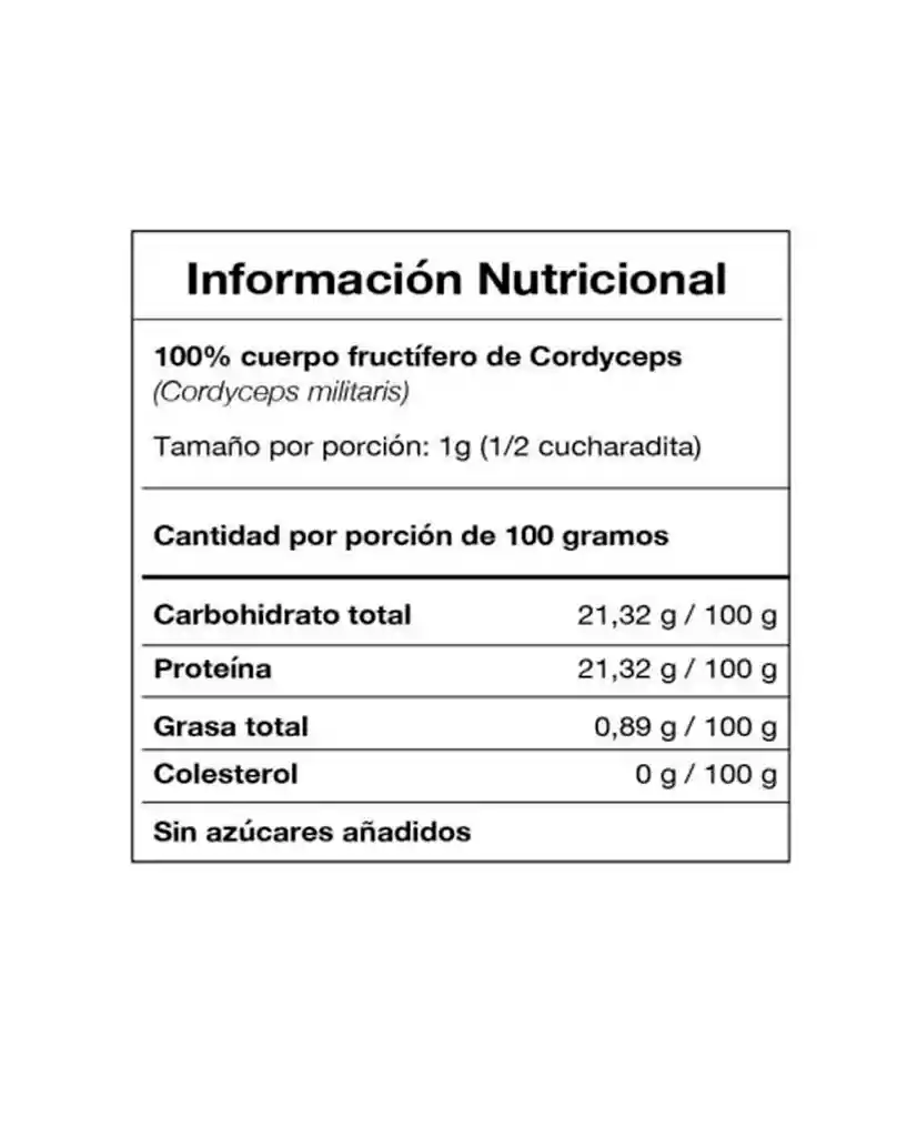 Extracto De Cordyceps Vital Setas 60 Gr