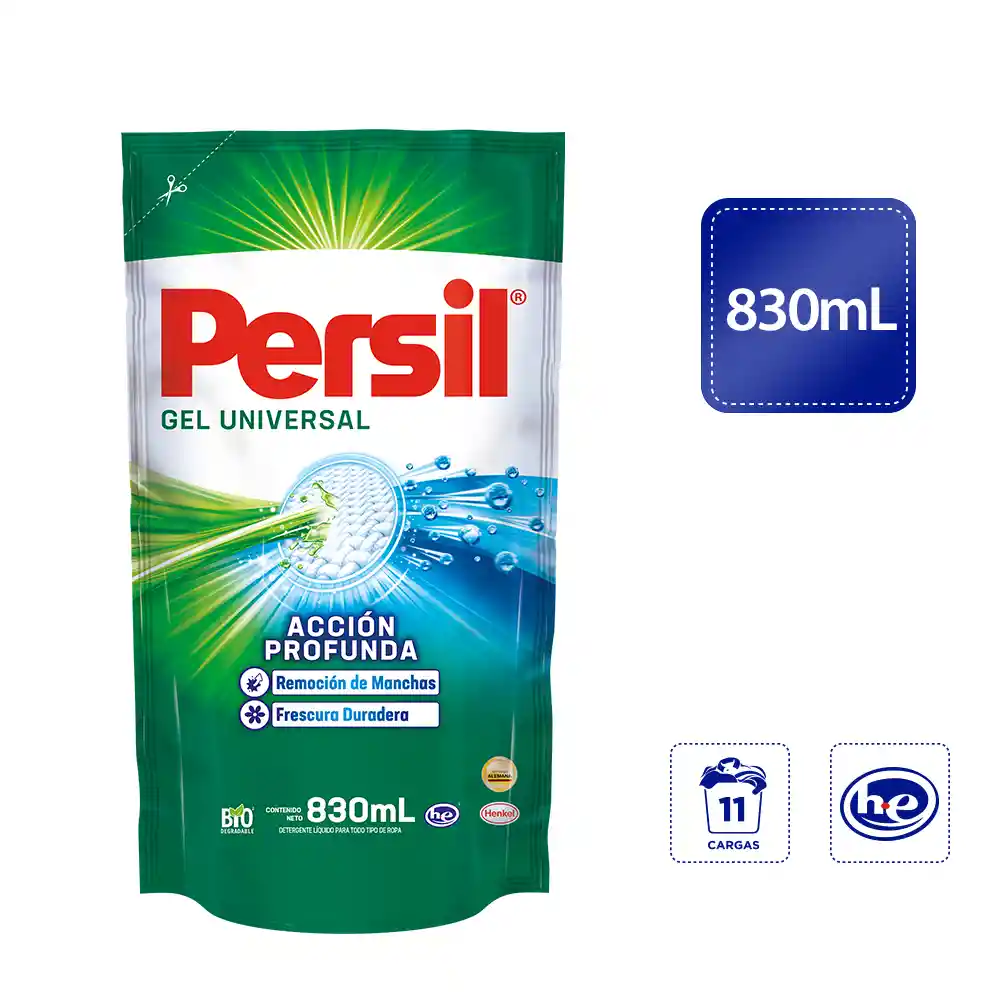 Detergente Líquido Persil Universal Acción Profunda Plus 830ml