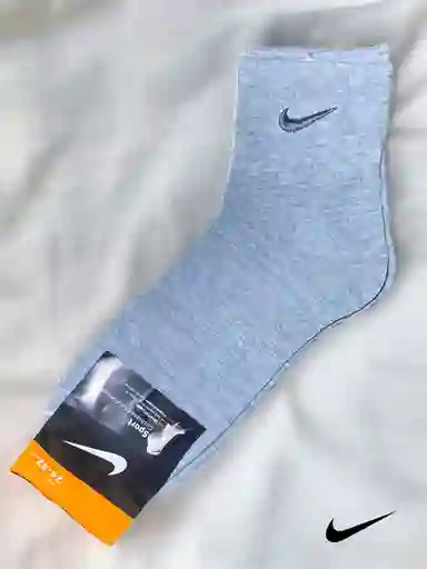 Medias Media Caña Deportiva Única Talla Calcetín Color Gris, Tipo Nike, Cdalcetín Estirable