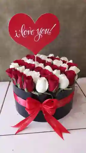 Caja Cilindro Flores Para Enamorar, Feliz Cumpleaños, Feliz Aniversario, Feliz Dia, Amor Y Amistad