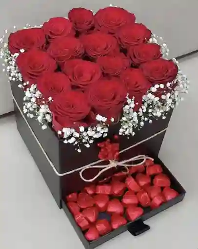 Caja De Lujo Con Rosas Y Chocolates En Forma De Corazón, Para Feliz Cumpleaños, Feliz Día, Amor Y Amistad, Aniversario, Dia Del Abogado