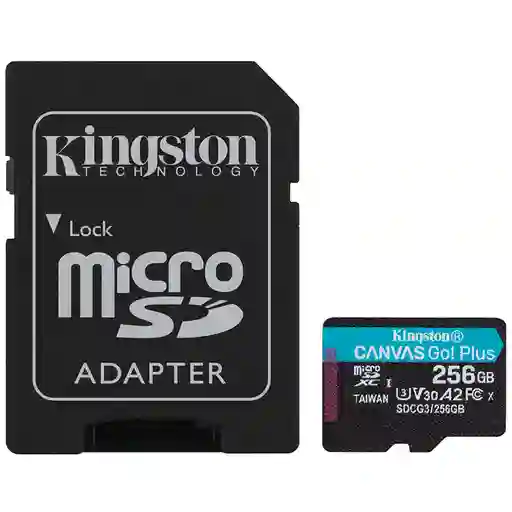 Memoria Micro Sd Kingston 256gb Canvas Go! Plus 4k (v30 A2)