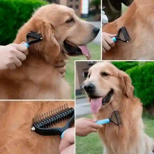 Cepillo Quita Pelo Para Mascotas Azul