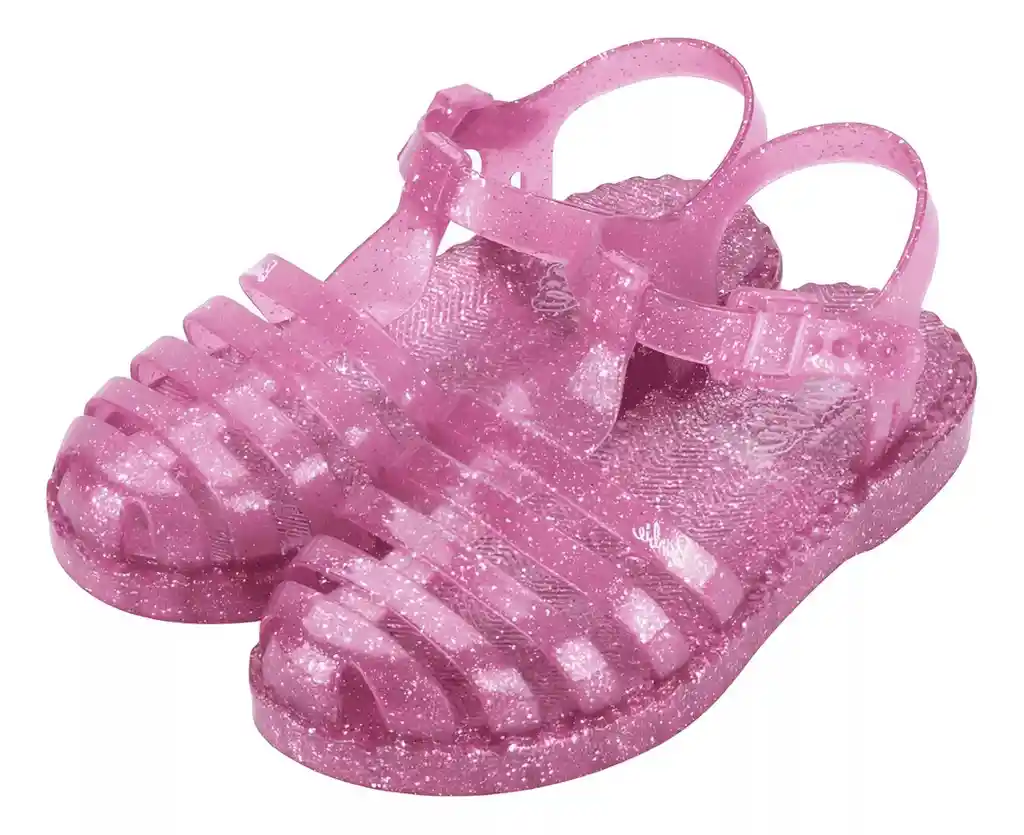 Sandália Infantil Grendene Barbie Aranha Rosa Escuro Glitter Talla 28