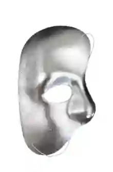 Antifaz Mascara Media Cara Plateada