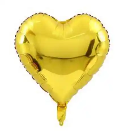 Amor Globo Metalizado Corazon Dorado