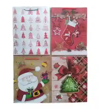 Navidad Bolsa De Regalo Estampada 40 X 30