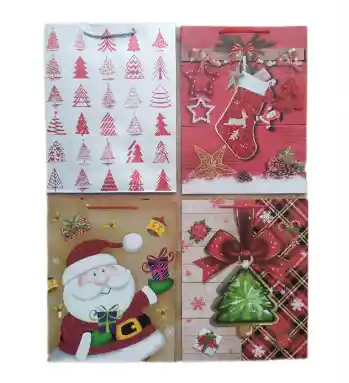 Navidad Bolsa De Regalo Estampada 40 X 30