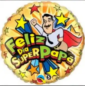 Globo Metalizado Feliz Dia Super Papa