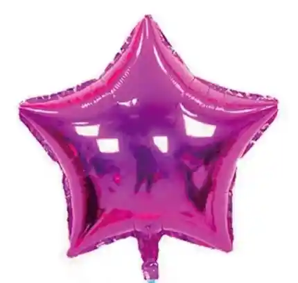 Globo Metalizado Estrella Fucsia