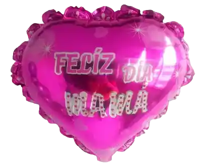 Globo Metalizado Feliz Dia Mama Fucsia