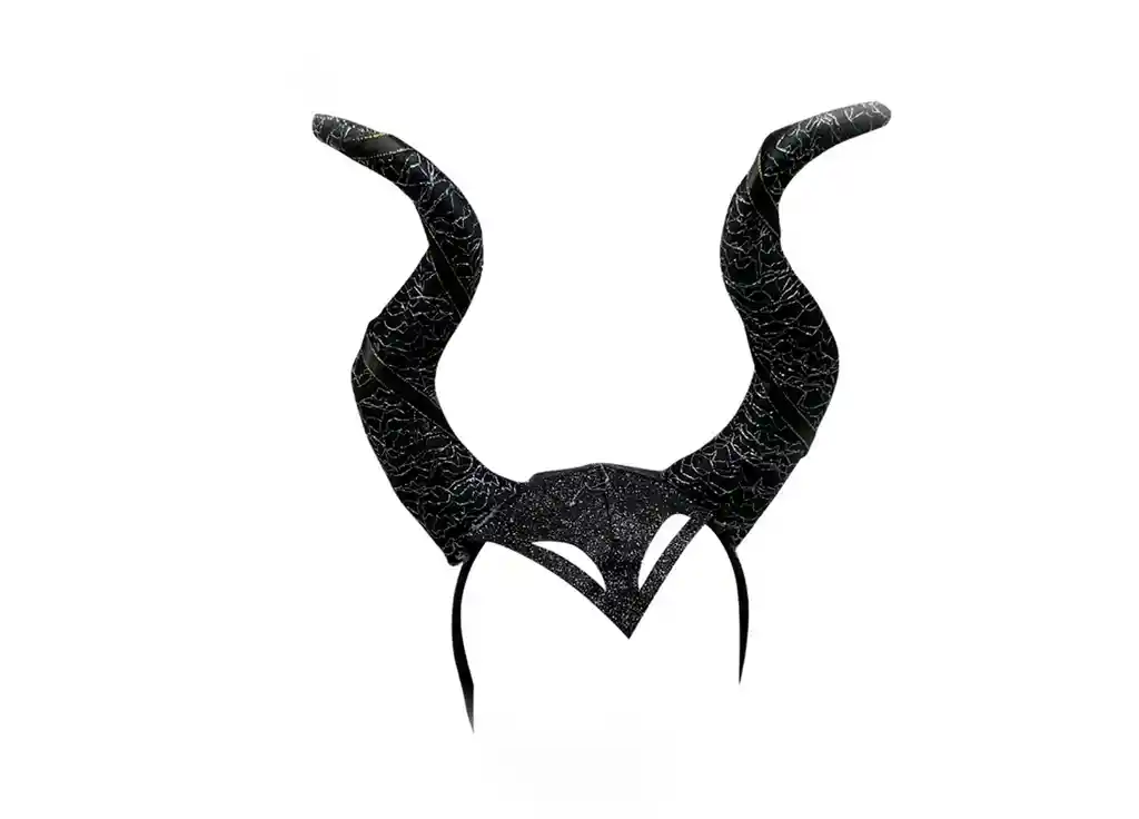Halloween Balaca Con Cuernos Negro Grandes