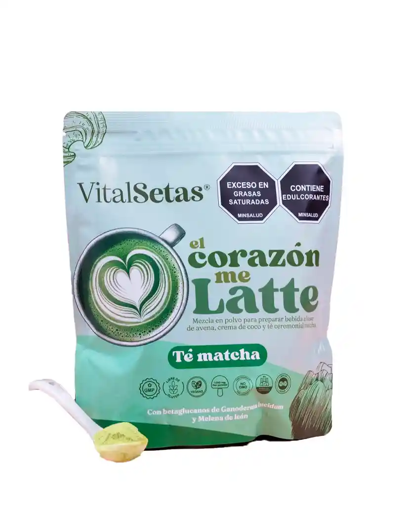 El Corazón Me Latte Té Matcha Vital Setas 300 Gr