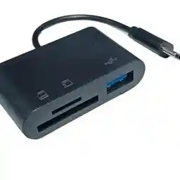 Adaptador - Blanco -lector Tarjetas Sd Microsd Y Puerto Usb Otg Para Portátil Ipad Pc Macbook Celulares