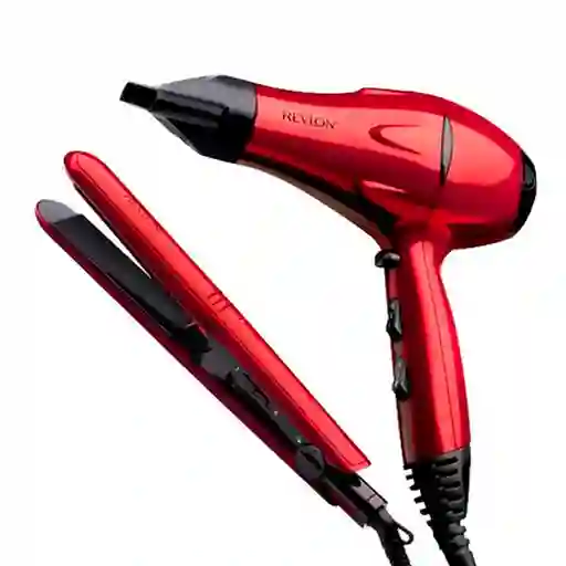 Revlon Frizz Control Gift Set Hair Dryer + Flat Iron