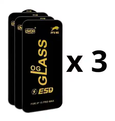 3 Protectores De Pantalla Super Xg Anti Rayaduras Para Iphone 15 Vidrio Templado