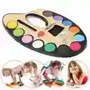 Acuarela Paleta Grande X 12 Colores + Pincel Ref. H4p-0a1