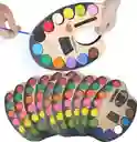 Acuarela Paleta Grande X 12 Colores + Pincel Ref. H4p-0a1