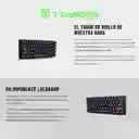 	 Teclado Gamer Mecánico T-dagger T-tgk321b Arena 60% Compacto Azul