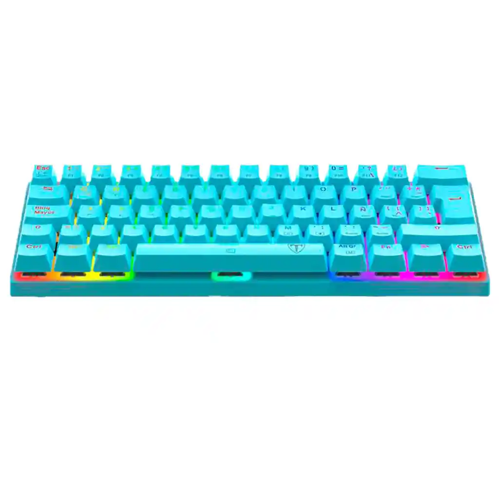	 Teclado Gamer Mecánico T-dagger T-tgk321b Arena 60% Compacto Azul