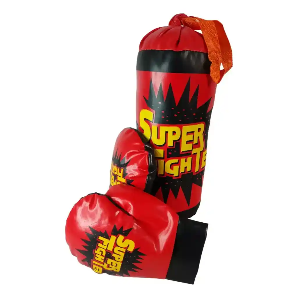 Set Boxeo Juguete Infantil Guantes Bolsa Entrenamiento Niños