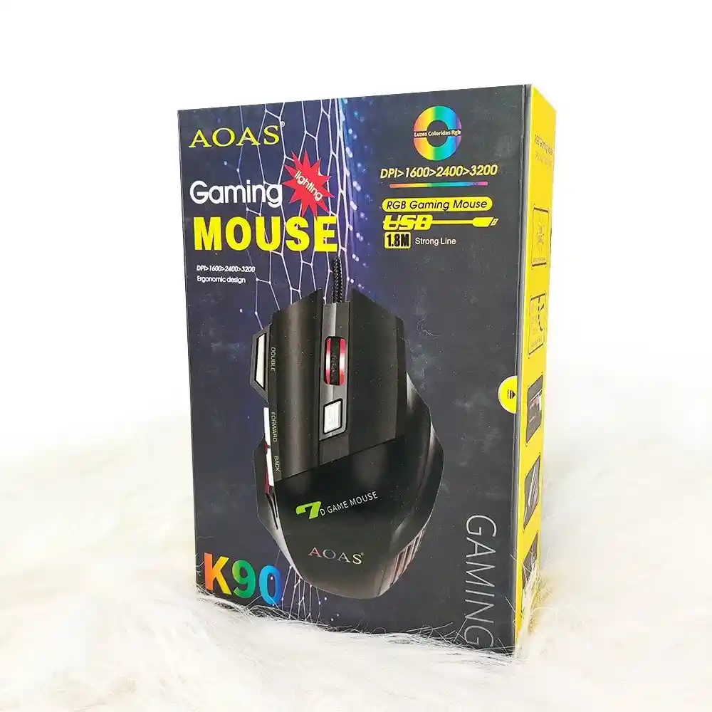 Mouse Gamer Aoas K90 Rgb Gaming Mouse Usb