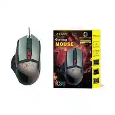 Mouse Gamer Aoas K80 Ergonómico Luz Led Alta Calidad