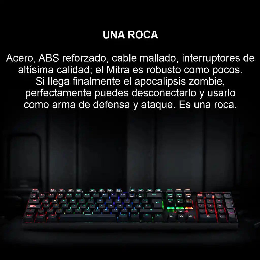 Teclado Gamer Mecánico Redragon K551 Mitra Iluminación Rgb