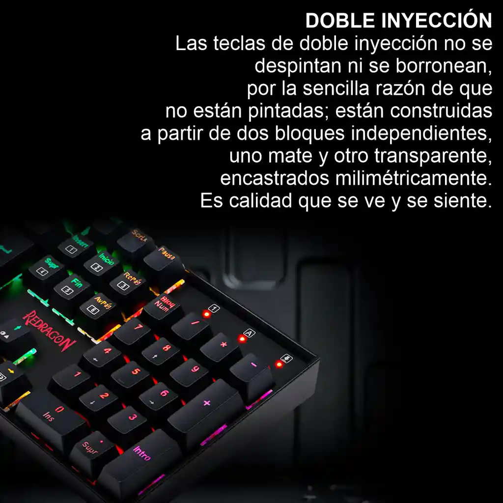 Teclado Gamer Mecánico Redragon K551 Mitra Iluminación Rgb