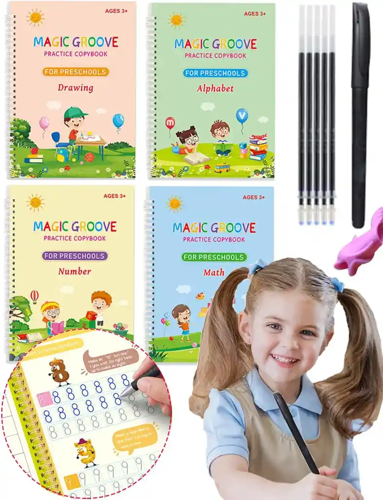 Libro De Práctica De Escritura, Caligrafia, Herramientas De Aprendizaje Para Niños