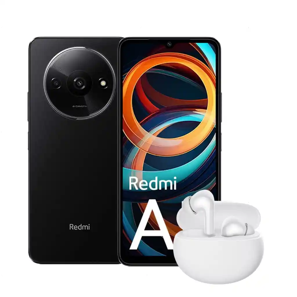 Celular Xiaomi Redmi A3, 64gb / 3gb, Negro + Buds 4 Active Wht