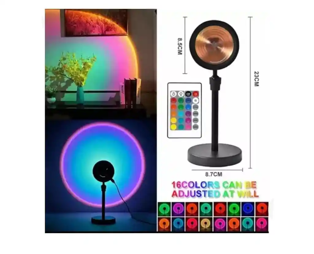 Lámpara Luz Led Proyectora Atardecer Decorativa Control